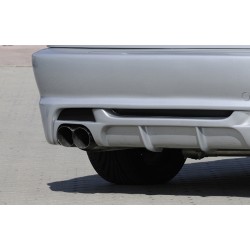 Rieger vložka zadného nárazníka pre BMW rad 3 E46 kabriolet, kupé, sedan vr. faceliftu, plast ABS bez povrchovej úpravy, pre dvojitú koncovku vlevo