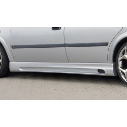 Rieger bočný prah mont. strana pravá pro Opel Astra G 5-dver., caravan, fastback, hatchback, notchback, plast ABS bez povrchovej úpravy, s prelisom a výrezom