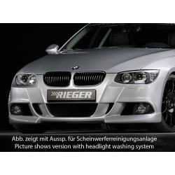 Rieger kompletný predný nárazník pro BMW rad 3 E92, E93 kabriolet, kupé po faceliftu LCI, plast ABS bez povrchovej úpravy, pro vozy bez ostřikovačů světlometů a parkovacího asistenta (PDC)