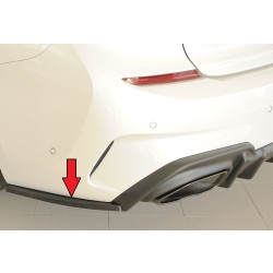 Rieger spoiler pod zadný nárazník na levé straně pro BMW rad 3 G21 touring r.v. 03/19-06/22, plast ABS bez povrchovej úpravy