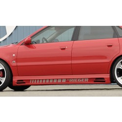Rieger bočný prah mont. strana ľavá pro Audi A4 B5 avant, sedan, r.v. 11/94-98, 99-12/00, plast ABS bez povrchovej úpravy, s prolisem, s prolisem a dvěma výřezy