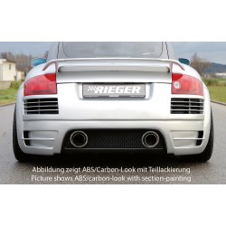 Rieger kompletní zadný nárazník pre Audi TT 8N kupé, roadster, plast ABS bez povrchovej úpravy