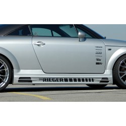 Rieger bočný prah mont. strana pravá pro Audi TT 8N kupé, roadster, r.v. 98-03, plast ABS bez povrchovej úpravy, s prolisem, s prolisem a dvěma výřezy