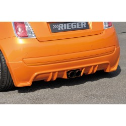 Rieger spojler pod zadný nárazník pre Fiat 500 312 2-dver. r.v. 10/07-, plast ABS bez povrchovej úpravy, pre dvojitú koncovku uprostred