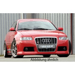 Rieger kompletný predný nárazník R-Frame pro Audi A3 8L 3-dver., 5-dver., plast ABS bez povrchovej úpravy, pro originální masku Audi, pro vozy bez ostřikovačů světlometů a bez držáků mlhových světel