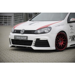 Rieger kompletný predný nárazník pro Volkswagen Golf 6 vr. GTD, GTI 3-dver., 5-dver., kabriolet, plast ABS bez povrchovej úpravy, pro vozy s PDC a ostřikovači světlometů, bez parkovacího asistenta