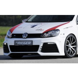 Rieger kompletný predný nárazník pro Volkswagen Golf 6 vr. GTD, GTI 3-dver., 5-dver., kabriolet, plast ABS bez povrchovej úpravy, pro vozy s ostrekovačmi svetlometov, PDC a parkovacím asistentom