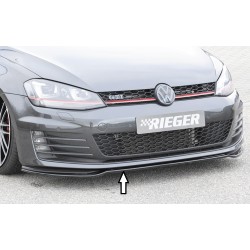 Rieger lipa pod predný nárazník iba pre GTI / GTD pro Volkswagen Golf 7 GTD, GTI 3-dver., 5-dver. pred faceliftom, 04/13-12/16, 06/13-12/16, plast ABS lakovaný do čiernej lesklej farby