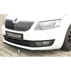 Rieger lipa pod predný nárazník pro Škoda Octavia 5E combi, sedan pred faceliftom, 02/13-01/17, plast ABS lakovaný do čiernej lesklej farby, ABS plast: lakovaný do černé lesklé barvy
