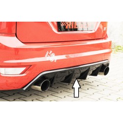 Rieger vložka zadného nárazníka (GBL-34158) pro Ford Focus 2 ST 3-dver., 5-dver. po faceliftu, plast ABS lakovaný do čiernej lesklej farby