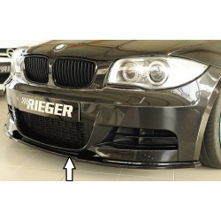 Rieger lipa pod predný nárazník pro BMW rad 1 E82, E88 kabriolet, kupé, 10/07-, plast ABS lakovaný do čiernej lesklej farby