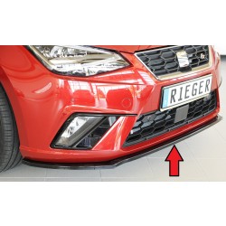 Rieger lipa pod predný nárazník pro Seat Ibiza FR KJ 5-dver., 01/17-, plast ABS lakovaný do čiernej lesklej farby