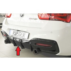 Rieger vložka zadného nárazníka pre BMW rad 1 F20, F21 sedan / 2-dver., sedan / 4-dver. po faceliftu LCI, plast ABS lakovaný do čiernej lesklej farby