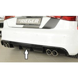 Rieger vložka zadného nárazníka (Typ: 88142) pro Audi A3 S3 8V 3-dver. (hatchback 8V1), 5-dver. (sportback 8VA) pred faceliftom, plast ABS lakovaný do čiernej lesklej farby