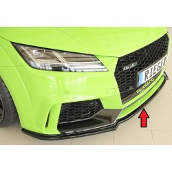 Rieger lipa pod predný nárazník pro Audi TT RS 8J, 8J1-FV, 8S kupé, roadster pred faceliftom, 05/16-08/18, plast ABS lakovaný do čiernej lesklej farby