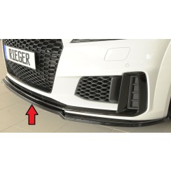 Rieger lipa pod predný nárazník pro Audi TT 8J-FV, 8S kupé, roadster po faceliftu, 09/18-, plast ABS lakovaný do čiernej lesklej farby