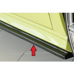 Rieger spoiler pod bočný prah mont. strana pravá pro Audi A3 S3 8V 5-dver. (sportback 8VA) vr. faceliftu, 05/13-08/16, 09/16-, plast ABS lakovaný do čiernej lesklej farby