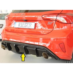 Rieger vložka zadného nárazníka (Typ: 88194) pro Ford Focus 4 DEH 5-dver. (hatchback), plast ABS lakovaný do čiernej lesklej farby