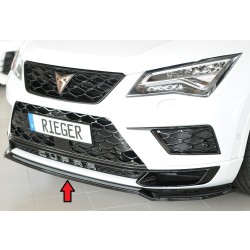 Rieger lipa pod predný nárazník pro Seat Ateca Cupra 5FP, 09/18-07/20, plast ABS lakovaný do čiernej lesklej farby
