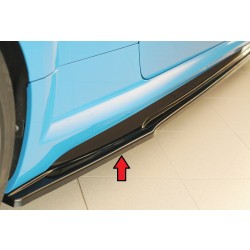 Rieger spoiler pod bočný prah (ca. 19mm) mont. strana pravá pro Audi TT 8J-FV, 8S kupé, 09/18-, plast ABS lakovaný do čiernej lesklej farby