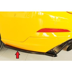 Rieger spoiler pod zadný nárazník na levé straně pro Ford Focus 4 DEH 5-dver. (combi) r.v. 09/18-, plast ABS lakovaný do čiernej lesklej farby