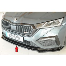 Rieger lipa pod predný nárazník pro Škoda Octavia RS NX combi, 07/20-, plast ABS lakovaný do čiernej lesklej farby