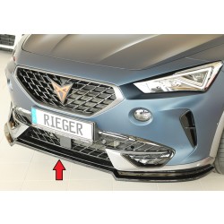 Rieger lipa pod predný nárazník pro Cupra Formentor KM, 07/20-, plast ABS lakovaný do čiernej lesklej farby