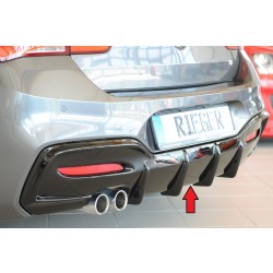 Rieger Heckeinsatz (Typ: 88171) pro BMW rad 1 F21 sedan / 2-dver., plast ABS lakovaný do čiernej lesklej farby