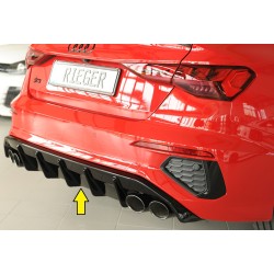 Rieger vložka zadného nárazníka pre Audi A3 GY 5-dver. (sportback), plast ABS lakovaný do čiernej lesklej farby