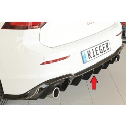 Rieger vložka zadného nárazníka pre Volkswagen Golf 8 GTI 5-dver., plast ABS lakovaný do čiernej lesklej farby