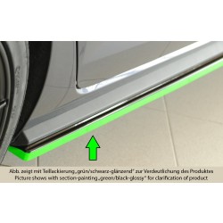 Rieger spoiler pod bočný prah mont. strana pravá pro Volkswagen Polo AW 5-dver., 06/21-, plast ABS lakovaný do čiernej lesklej farby