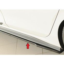Rieger spoiler pod bočný prah mont. strana ľavá pro Volkswagen Golf 8 GTI Clubsport 5-dver., 10/20-, plast ABS lakovaný do čiernej lesklej farby
