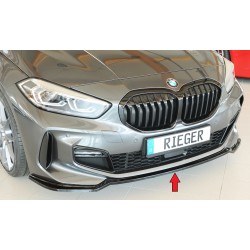 Rieger lipa pod predný nárazník pro BMW rad 1 F40 hatchback / 4-dr., 07/19-, plast ABS lakovaný do čiernej lesklej farby