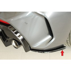 Rieger spoiler pod zadný nárazník na pravé straně pro BMW rad 1 F40 hatchback / 4-dr. r.v. 07/19-, plast ABS lakovaný do čiernej lesklej farby