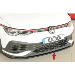 Rieger lipa pod predný nárazník iba pre GTI Clubsport pro Volkswagen Golf 8 GTI Clubsport 5-dver., 10/20-, plast ABS lakovaný do čiernej lesklej farby
