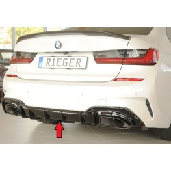 Rieger vložka zadného nárazníka (pre vozidlá s ťažným zariadením) pro BMW rad 3 G21 touring, plast ABS lakovaný do čiernej lesklej farby, M340i/M340d