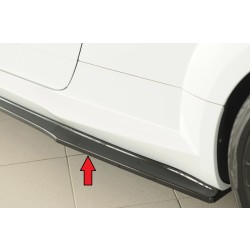Rieger spoiler pod bočný prah (ca. 19mm) mont. strana ľavá pro Audi TT 8J-FV, 8S roadster, 09/18-, plast ABS lakovaný do čiernej lesklej farby