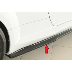 Rieger spoiler pod bočný prah (ca. 19mm) mont. strana pravá pro Audi TT 8J-FV, 8S roadster, 09/18-, plast ABS lakovaný do čiernej lesklej farby