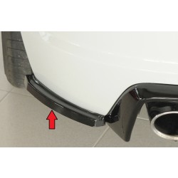 Rieger spoiler pod zadný nárazník na levé straně pro Audi TT 8J-FV, 8S roadster r.v. 09/18-, plast ABS lakovaný do čiernej lesklej farby