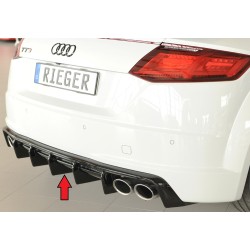 Rieger vložka zadného nárazníka pre Audi TT 8J-FV, 8S roadster, plast ABS lakovaný do čiernej lesklej farby