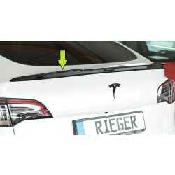 Rieger predĺženie veka kufra pro Tesla Model Y 003, plast ABS lakovaný do čiernej lesklej farby