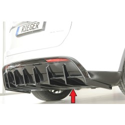 Rieger vložka zadného nárazníka pre Tesla Model Y 003, plast ABS lakovaný do čiernej lesklej farby, bez tažného zařízení