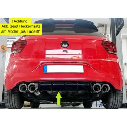 Rieger vložka zadného nárazníka pre Volkswagen Polo AW 5-dver., plast ABS lakovaný do čiernej lesklej farby, Facelift