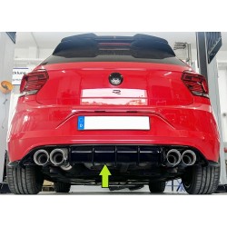 Rieger vložka zadného nárazníka pre Volkswagen Polo AW 5-dver., plast ABS lakovaný do čiernej lesklej farby