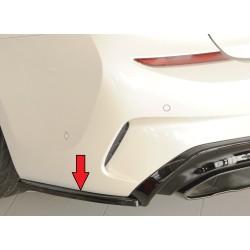 Rieger spoiler pod zadný nárazník na levé straně pro BMW rad 3 G21 touring r.v. 03/19-06/22, plast ABS lakovaný do čiernej lesklej farby