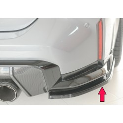 Rieger spoiler pod zadný nárazník na pravé straně pro BMW rad 3 G80 M3 CS G34MKS sedan r.v. 01/23-, plast ABS lakovaný do čiernej lesklej farby