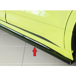 Rieger spoiler pod bočný prah mont. strana ľavá pro Škoda Enyaq iV RS SUV (5AZ), 07/21-, plast ABS lakovaný do čiernej lesklej farby