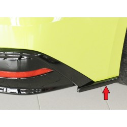 Rieger spoiler pod zadný nárazník na pravé straně pro Škoda Enyaq iV RS SUV (5AZ) r.v. 07/21-, plast ABS lakovaný do čiernej lesklej farby