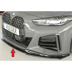 Rieger lipa pod predný nárazník pro BMW i4 G26 G4C gran coupe (5-dver.), plast ABS lakovaný do čiernej lesklej farby