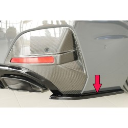 Rieger spoiler pod zadný nárazník na pravé straně pro BMW i4 G26 G4C gran coupe (5-dver.) r.v. 11/21-, plast ABS lakovaný do čiernej lesklej farby